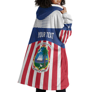 Personalized Liberia 1847 Wearable Blanket Hoodie Happy Independence Day
