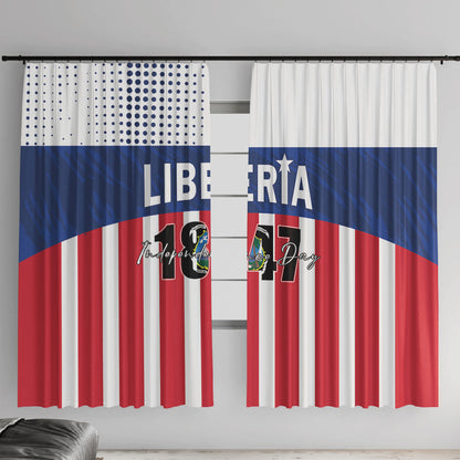 Liberia 1847 Window Curtain Happy Independence Day