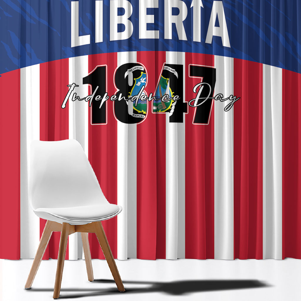 Liberia 1847 Window Curtain Happy Independence Day