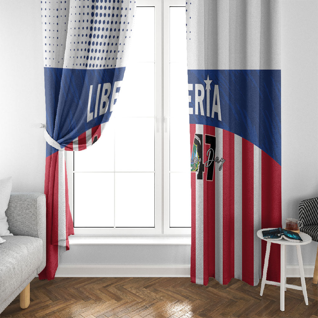 Liberia 1847 Window Curtain Happy Independence Day