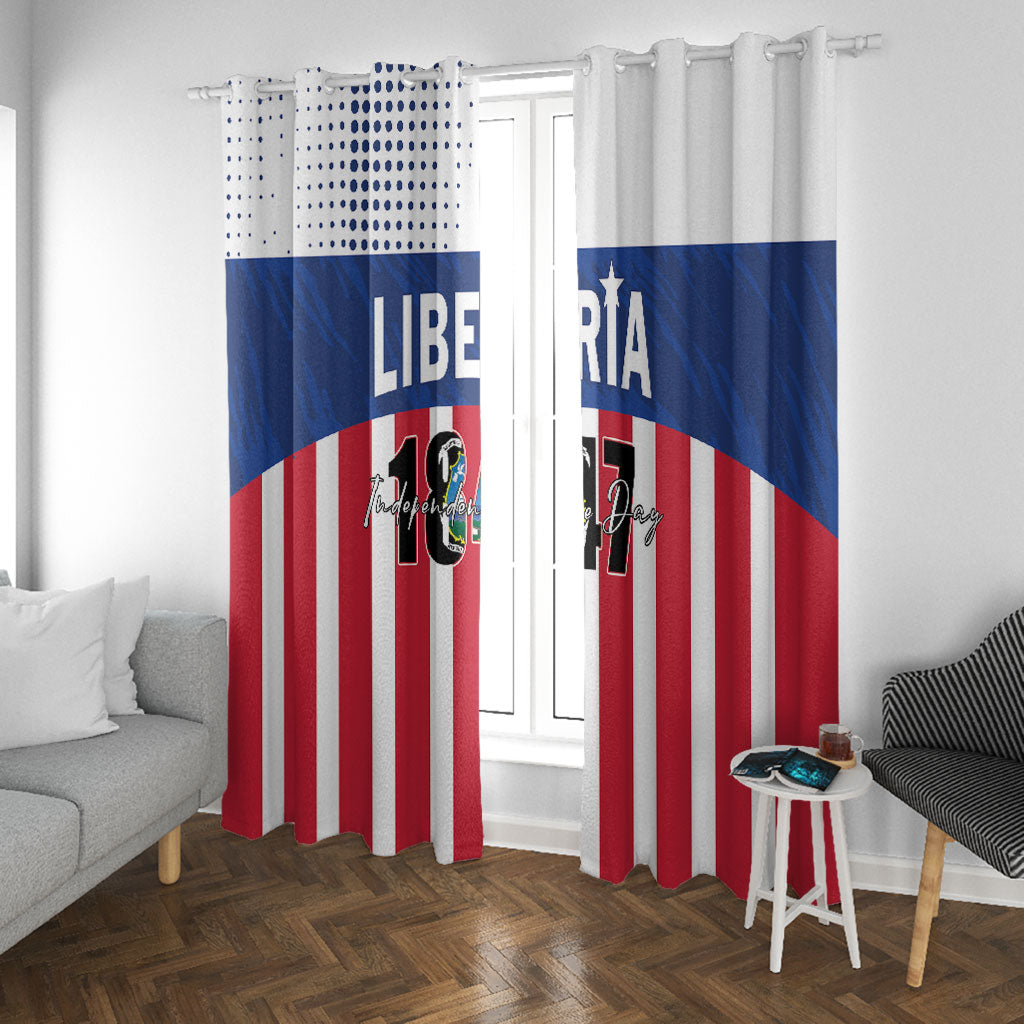 Liberia 1847 Window Curtain Happy Independence Day