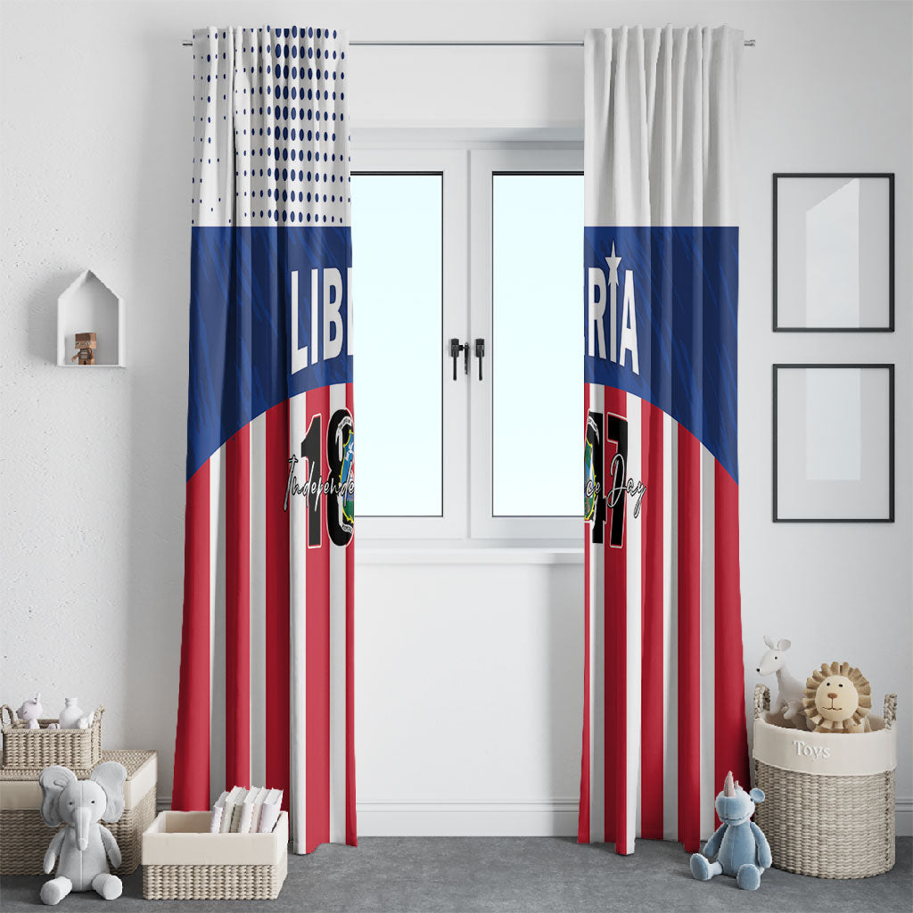 Liberia 1847 Window Curtain Happy Independence Day