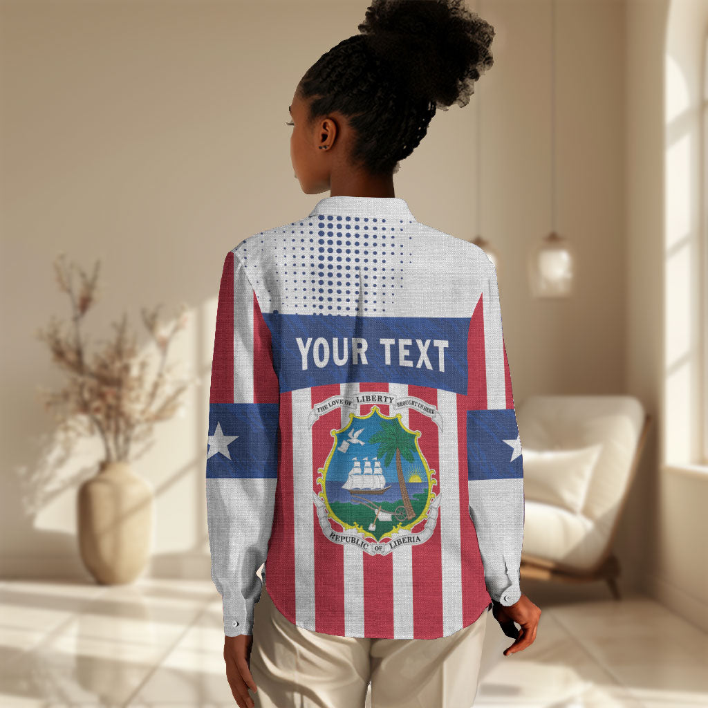 Personalized Liberia 1847 Women Casual Shirt Happy Independence Day