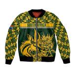 Custom South Africa Rugby Bomber Jacket - Go Springboks with African Pattern