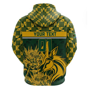 Custom South Africa Rugby Hoodie - Go Springboks with African Pattern