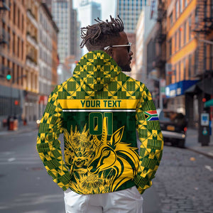 Custom South Africa Rugby Hoodie - Go Springboks with African Pattern