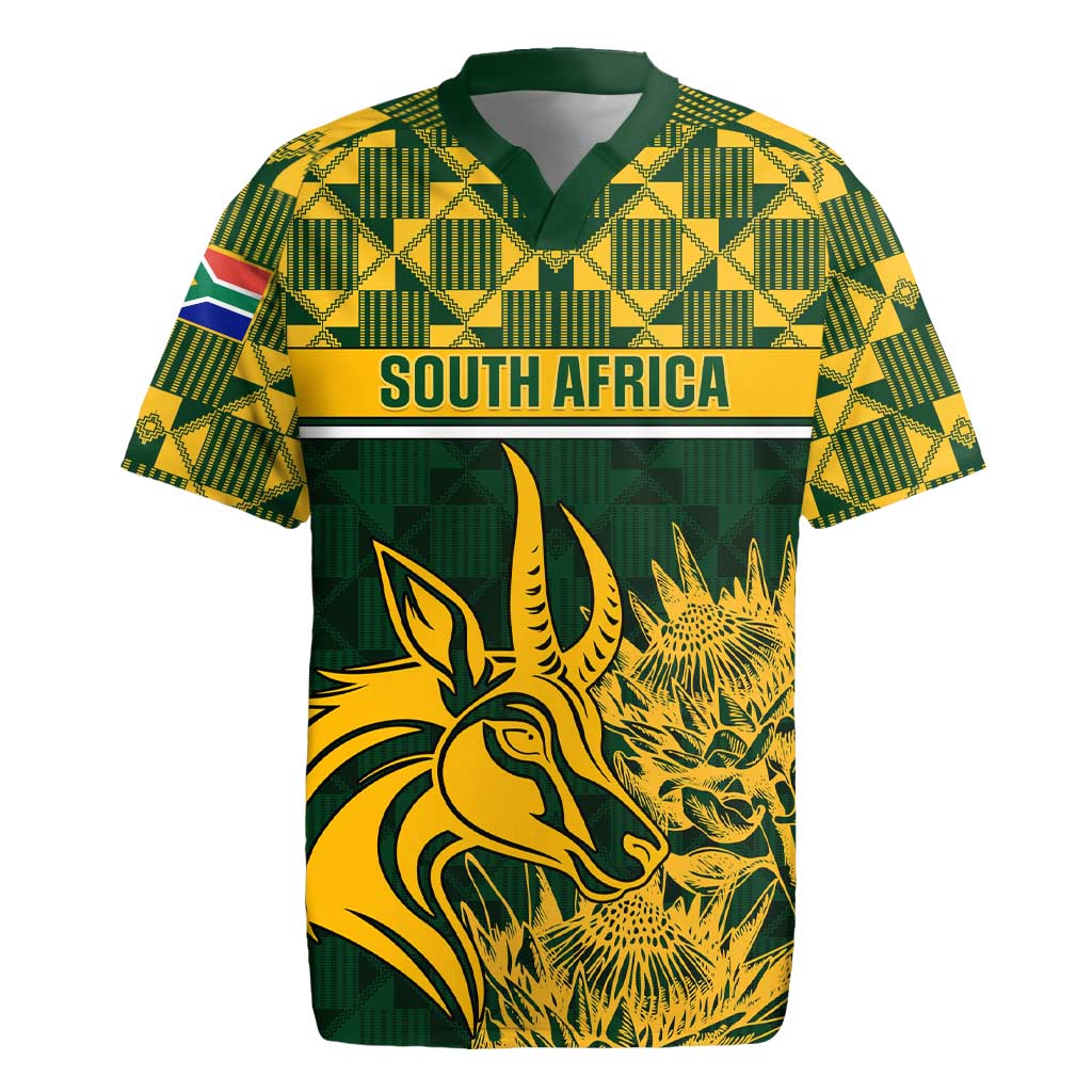 Custom South Africa Rugby Rugby Jersey - Go Springboks with African Pattern