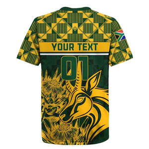 Custom South Africa Rugby Rugby Jersey - Go Springboks with African Pattern