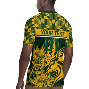 Custom South Africa Rugby Rugby Jersey - Go Springboks with African Pattern