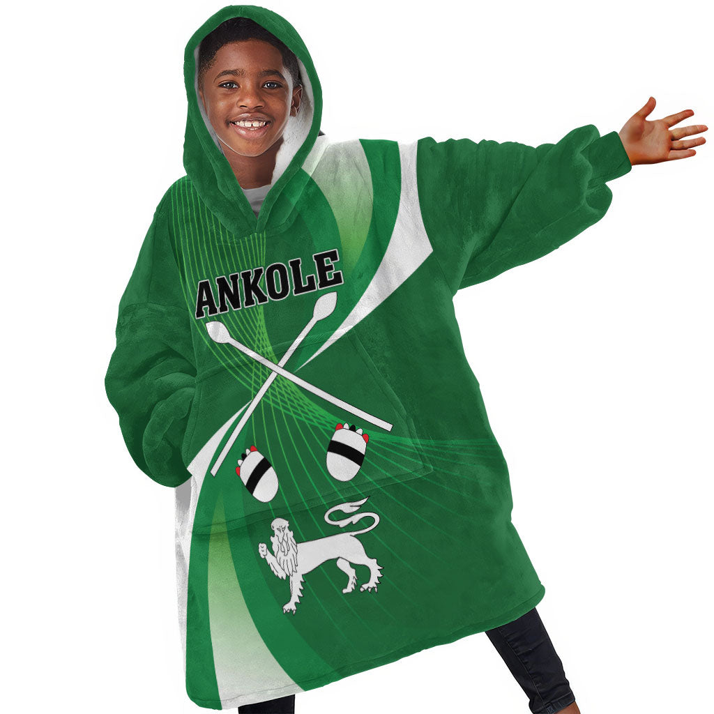 Personalised Kingdom of Ankole Kid Wearable Blanket Hoodie Obugabe Bw Ankole