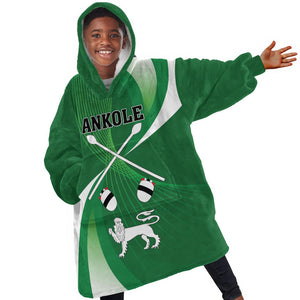 Personalised Kingdom of Ankole Kid Wearable Blanket Hoodie Obugabe Bw Ankole