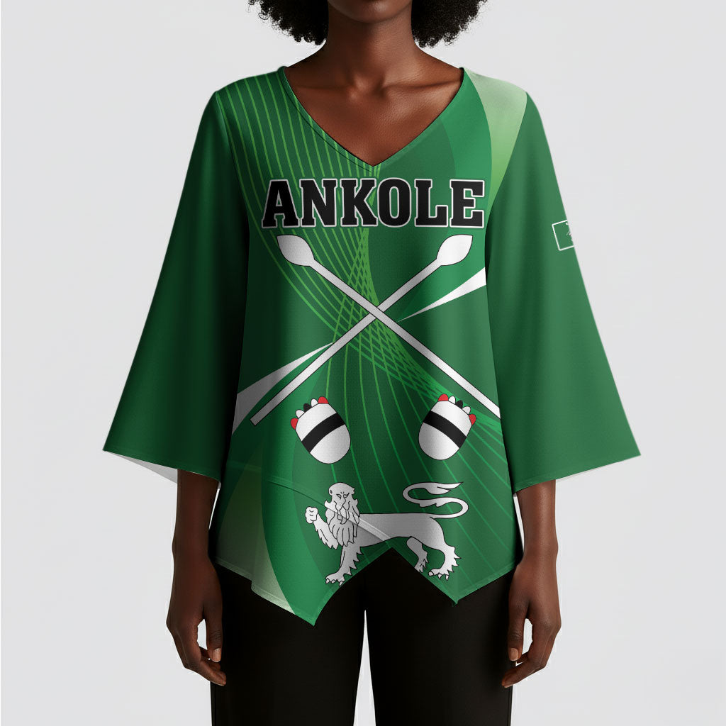 Personalised Kingdom of Ankole Kimono Sleeve Blouse Obugabe Bw Ankole