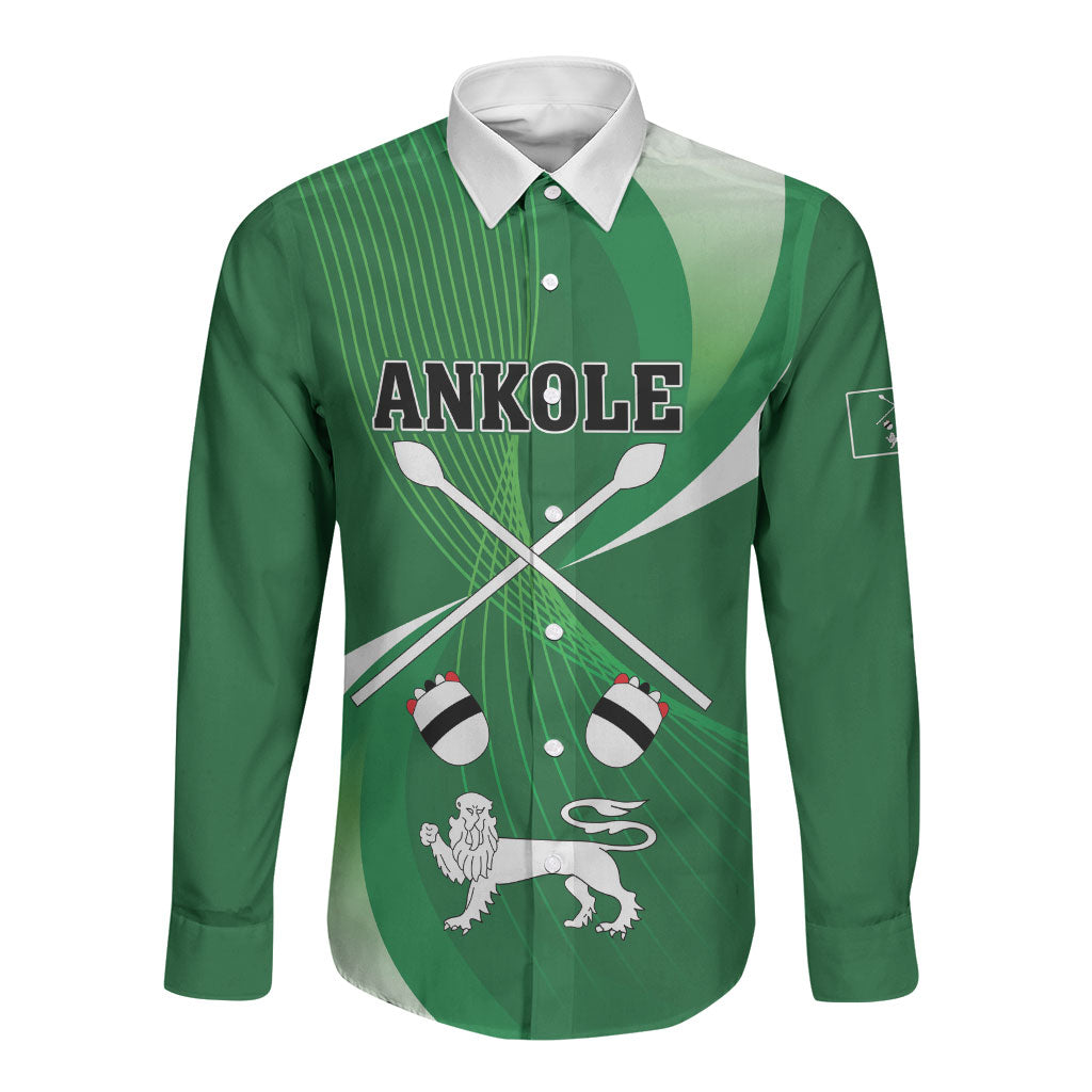 Personalised Kingdom of Ankole Long Sleeve Button Shirt Obugabe Bw Ankole