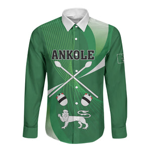 Personalised Kingdom of Ankole Long Sleeve Button Shirt Obugabe Bw Ankole
