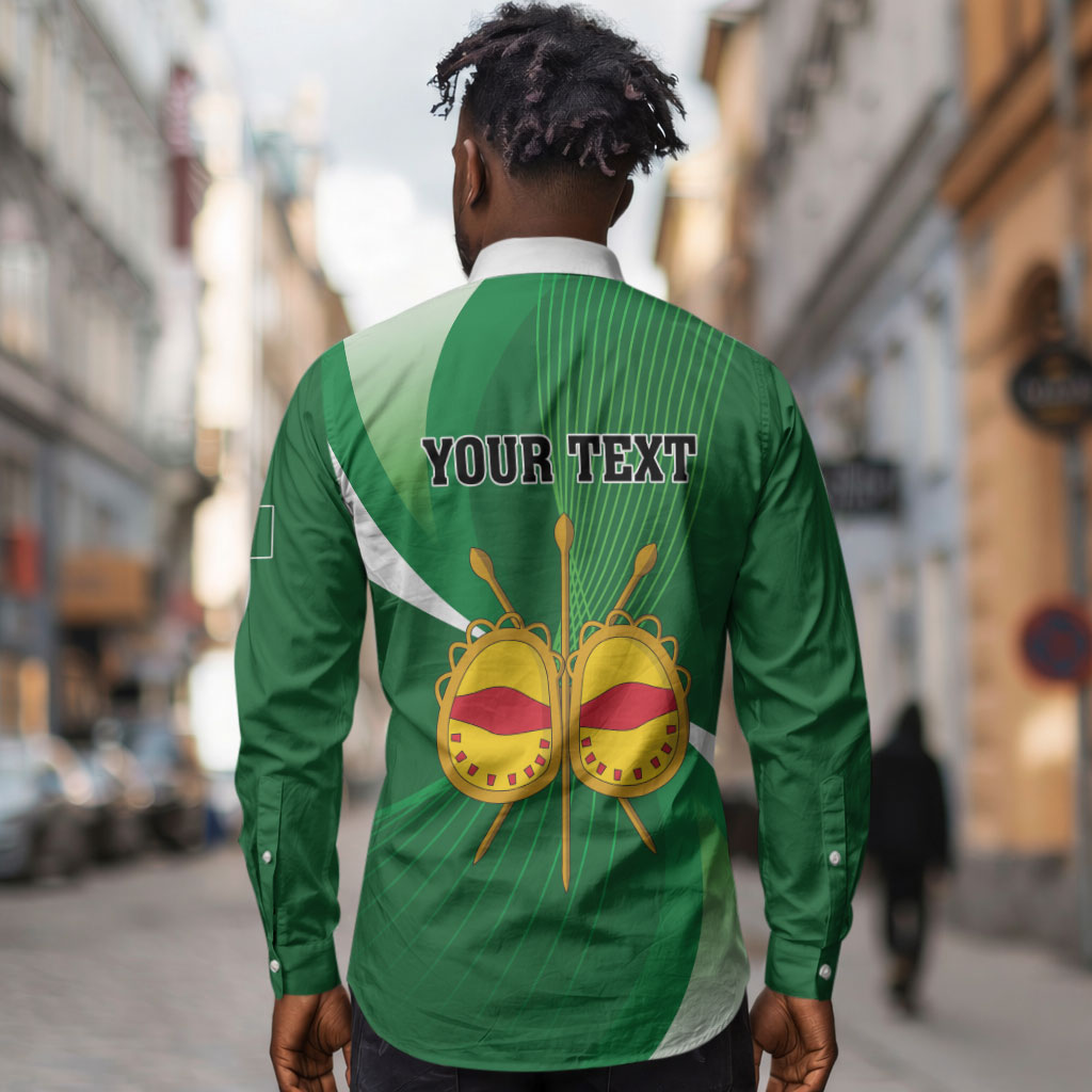 Personalised Kingdom of Ankole Long Sleeve Button Shirt Obugabe Bw Ankole