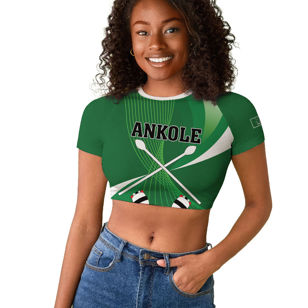 Personalised Kingdom of Ankole Raglan Cropped T shirt Obugabe Bw Ankole