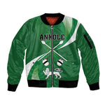 Personalised Kingdom of Ankole Sleeve Zip Bomber Jacket Obugabe Bw Ankole