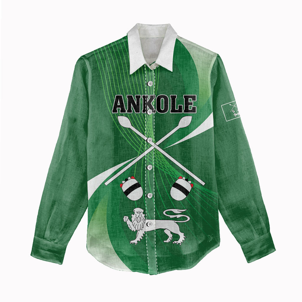 Personalised Kingdom of Ankole Women Casual Shirt Obugabe Bw Ankole
