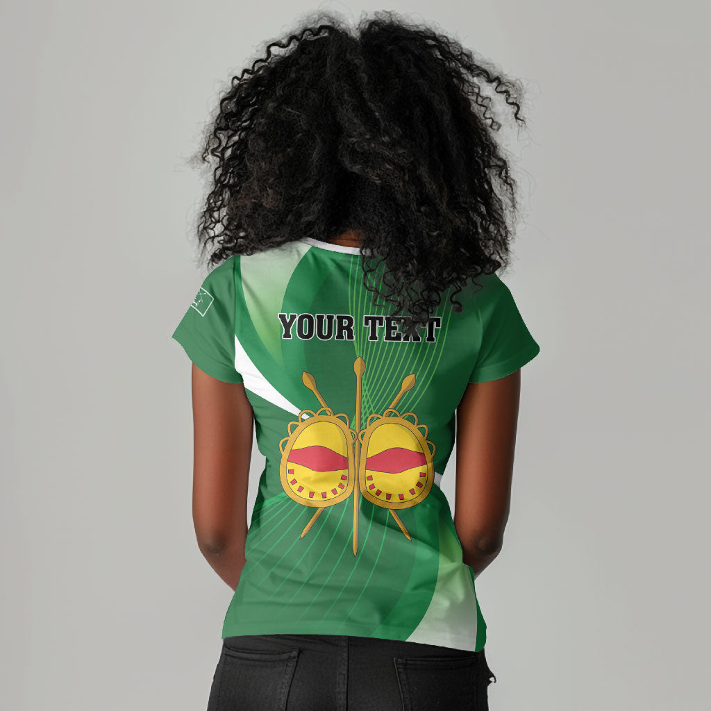 Personalised Kingdom of Ankole Women V-Neck T-Shirt Obugabe Bw Ankole