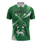 Personalised Kingdom of Ankole Zipper Polo Shirt Obugabe Bw Ankole
