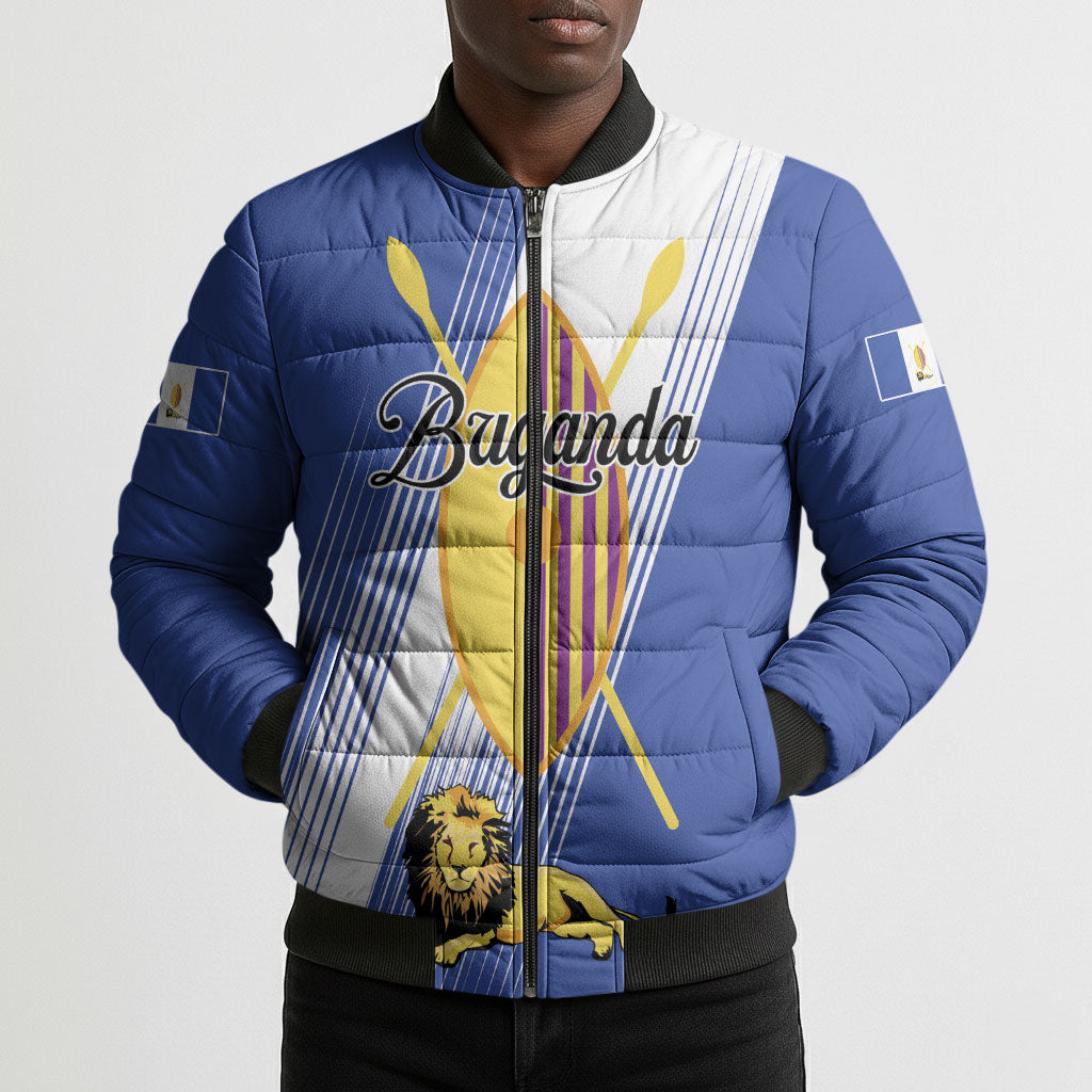 Personalised Buganda Bomber Puffer Jacket Ekitiibwa kya Buganda