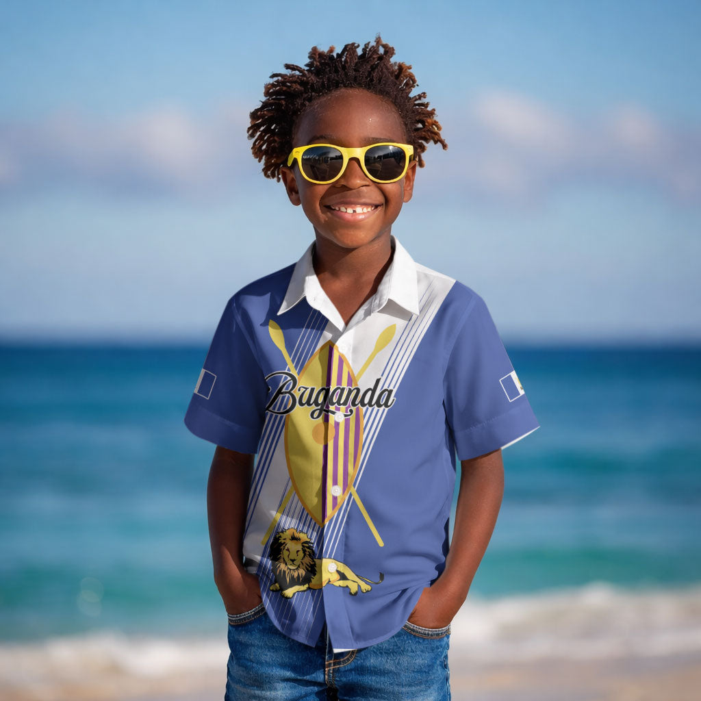 Personalised Buganda Kid Hawaiian Shirt Ekitiibwa kya Buganda
