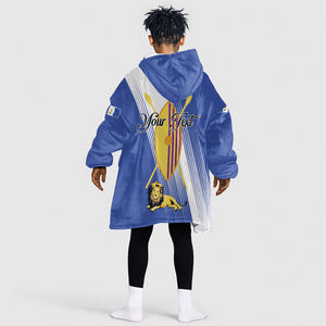 Personalised Buganda Kid Wearable Blanket Hoodie Ekitiibwa kya Buganda