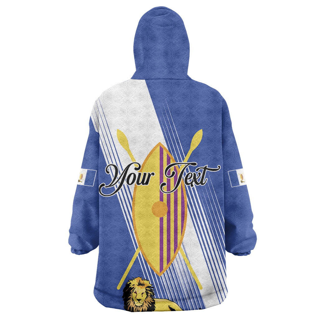 Personalised Buganda Kid Wearable Blanket Hoodie Ekitiibwa kya Buganda
