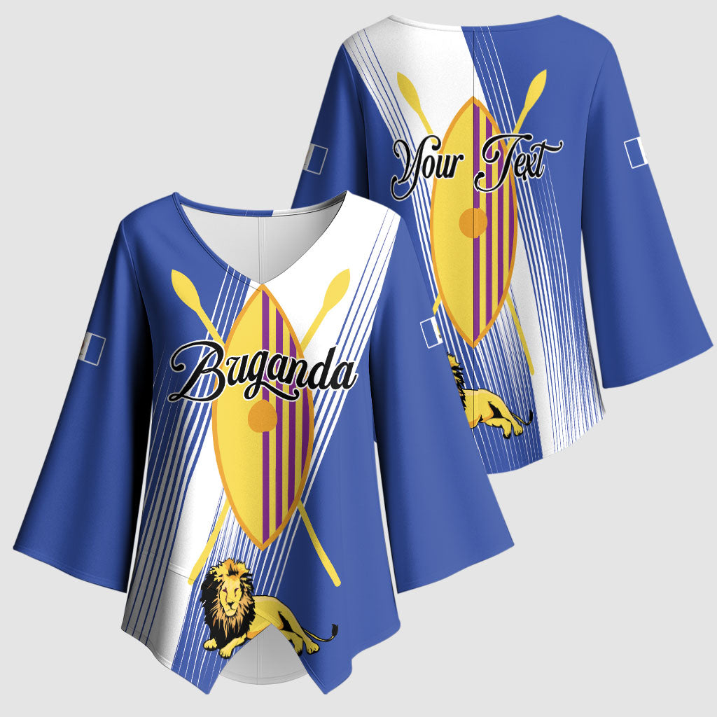 Personalised Buganda Kimono Sleeve Blouse Ekitiibwa kya Buganda