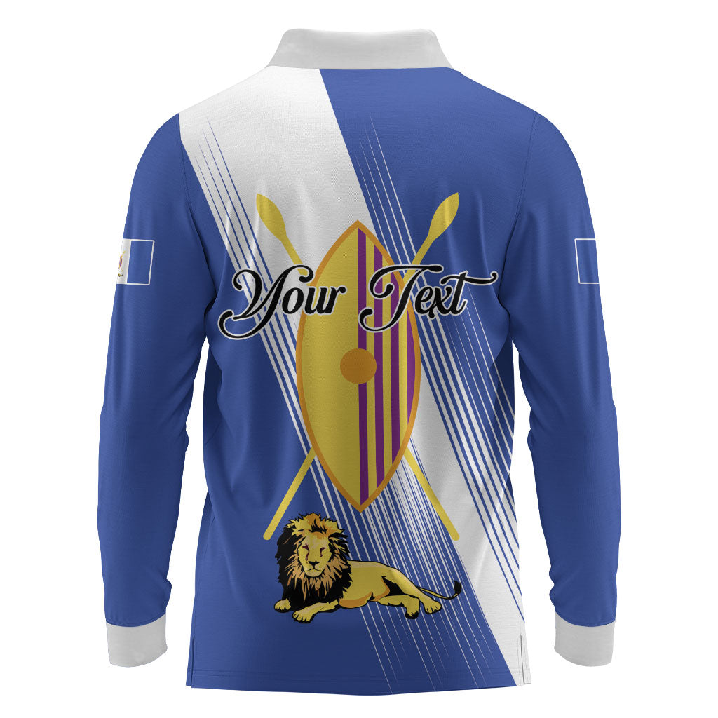 Personalised Buganda Long Sleeve Polo Shirt Ekitiibwa kya Buganda