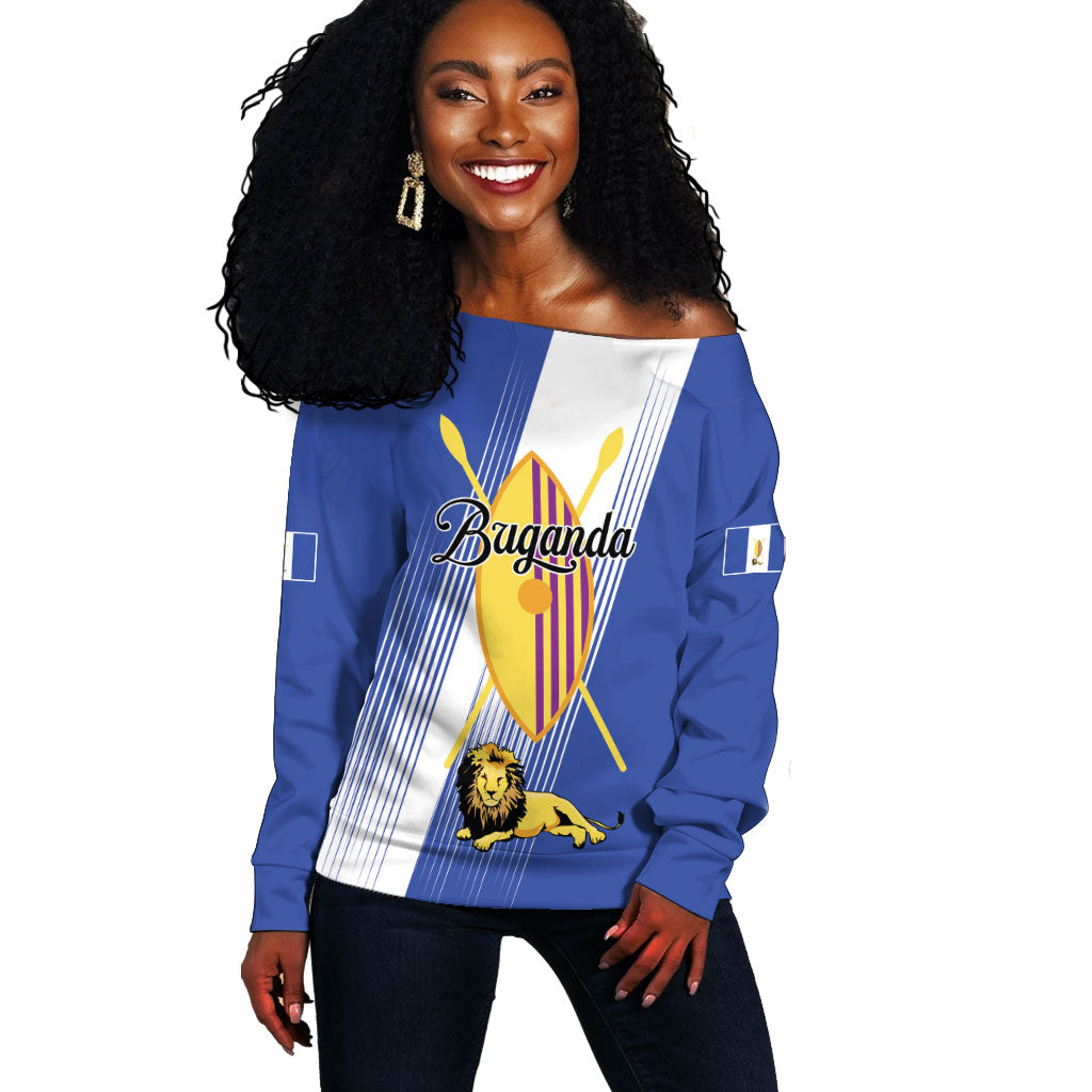Personalised Buganda Off Shoulder Sweater Ekitiibwa kya Buganda