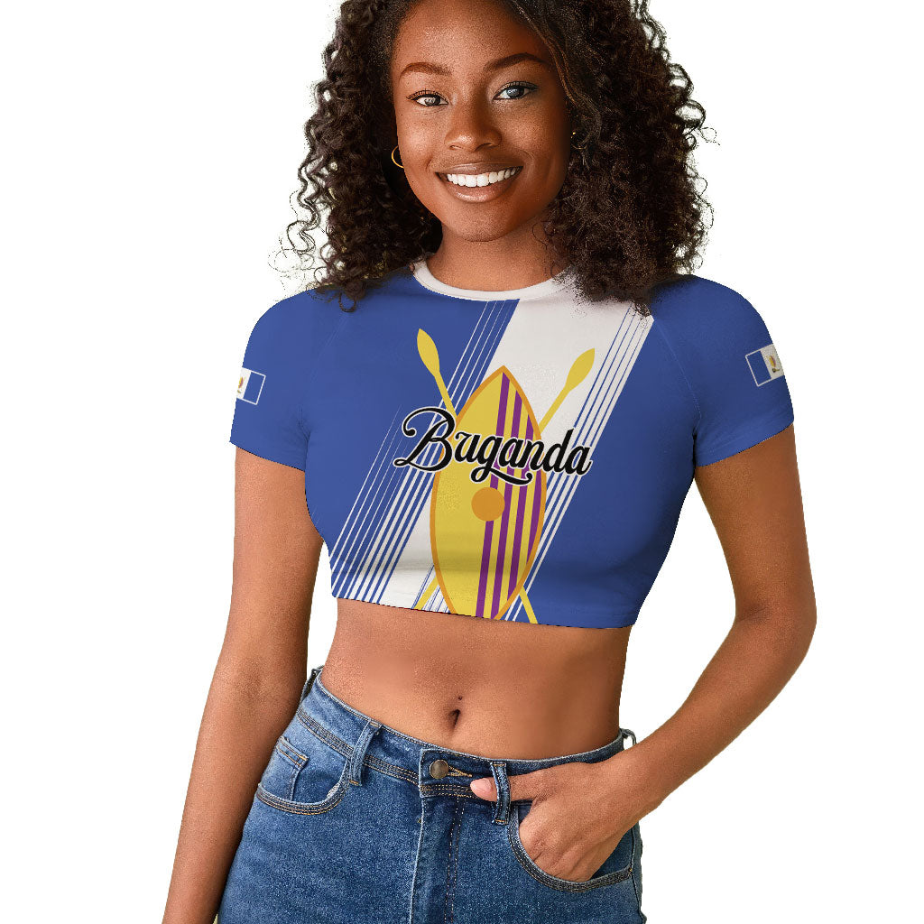 Personalised Buganda Raglan Cropped T shirt Ekitiibwa kya Buganda