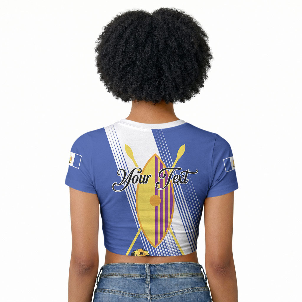Personalised Buganda Raglan Cropped T shirt Ekitiibwa kya Buganda