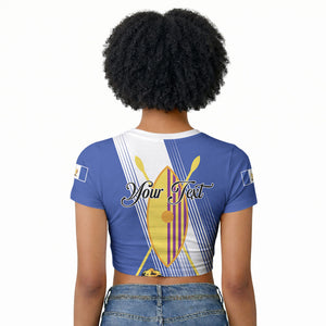 Personalised Buganda Raglan Cropped T shirt Ekitiibwa kya Buganda