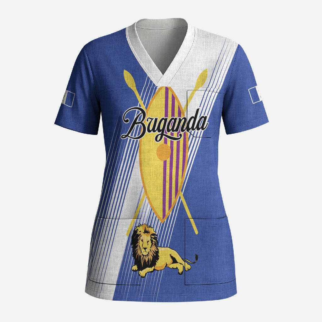 Personalised Buganda Scrub Top Ekitiibwa kya Buganda
