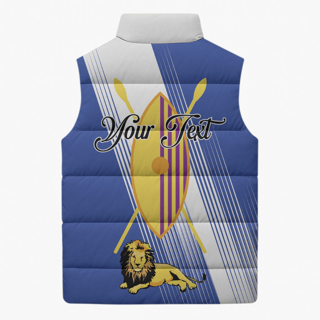 Personalised Buganda Sleeveless Puffer Jacket Ekitiibwa kya Buganda