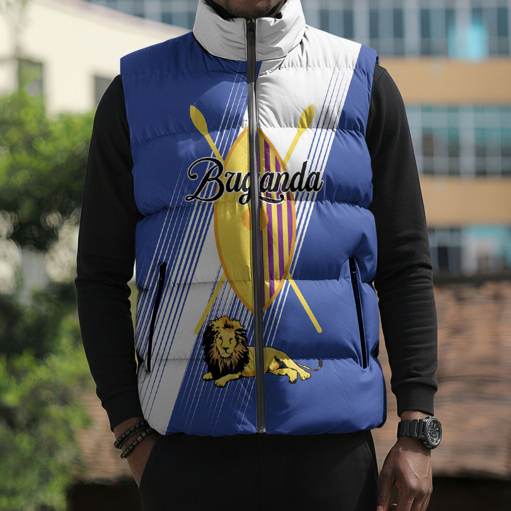 Personalised Buganda Sleeveless Puffer Jacket Ekitiibwa kya Buganda