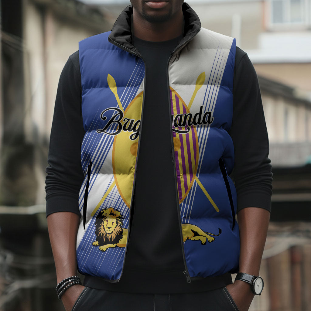 Personalised Buganda Sleeveless Puffer Jacket Ekitiibwa kya Buganda