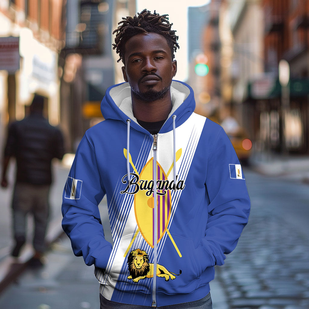 Personalised Buganda Zip Hoodie Ekitiibwa kya Buganda