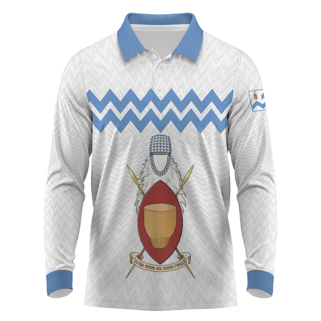 Bunyoro Kitara Kingdom Long Sleeve Polo Shirt Habwa Ruhanga n Ihanga Lyange