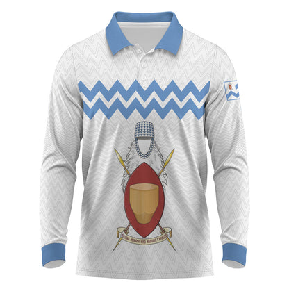 Bunyoro Kitara Kingdom Long Sleeve Polo Shirt Habwa Ruhanga n Ihanga Lyange