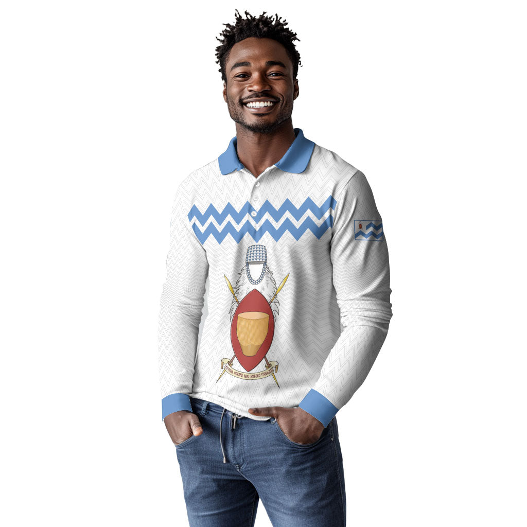 Bunyoro Kitara Kingdom Long Sleeve Polo Shirt Habwa Ruhanga n Ihanga Lyange