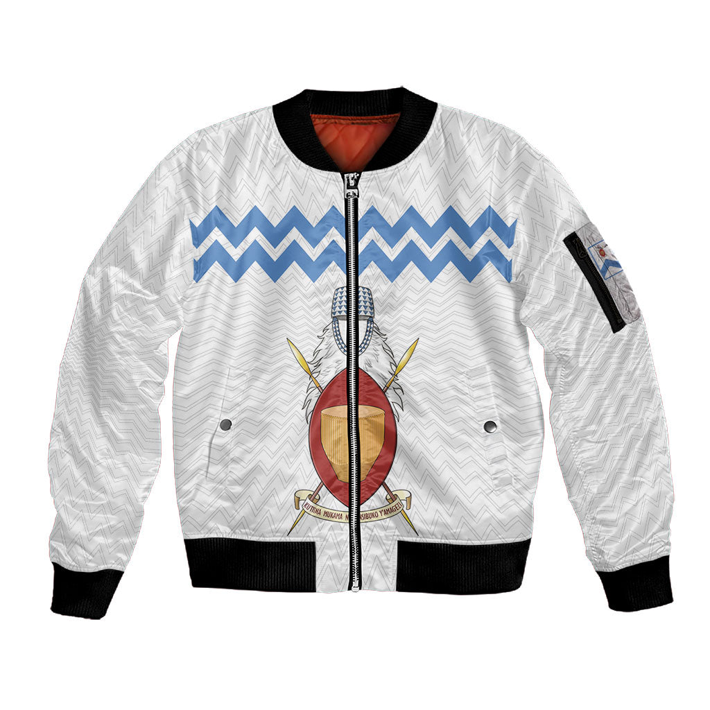 Bunyoro Kitara Kingdom Sleeve Zip Bomber Jacket Habwa Ruhanga n Ihanga Lyange