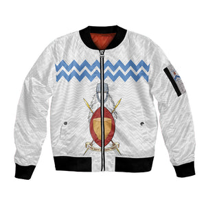 Bunyoro Kitara Kingdom Sleeve Zip Bomber Jacket Habwa Ruhanga n Ihanga Lyange