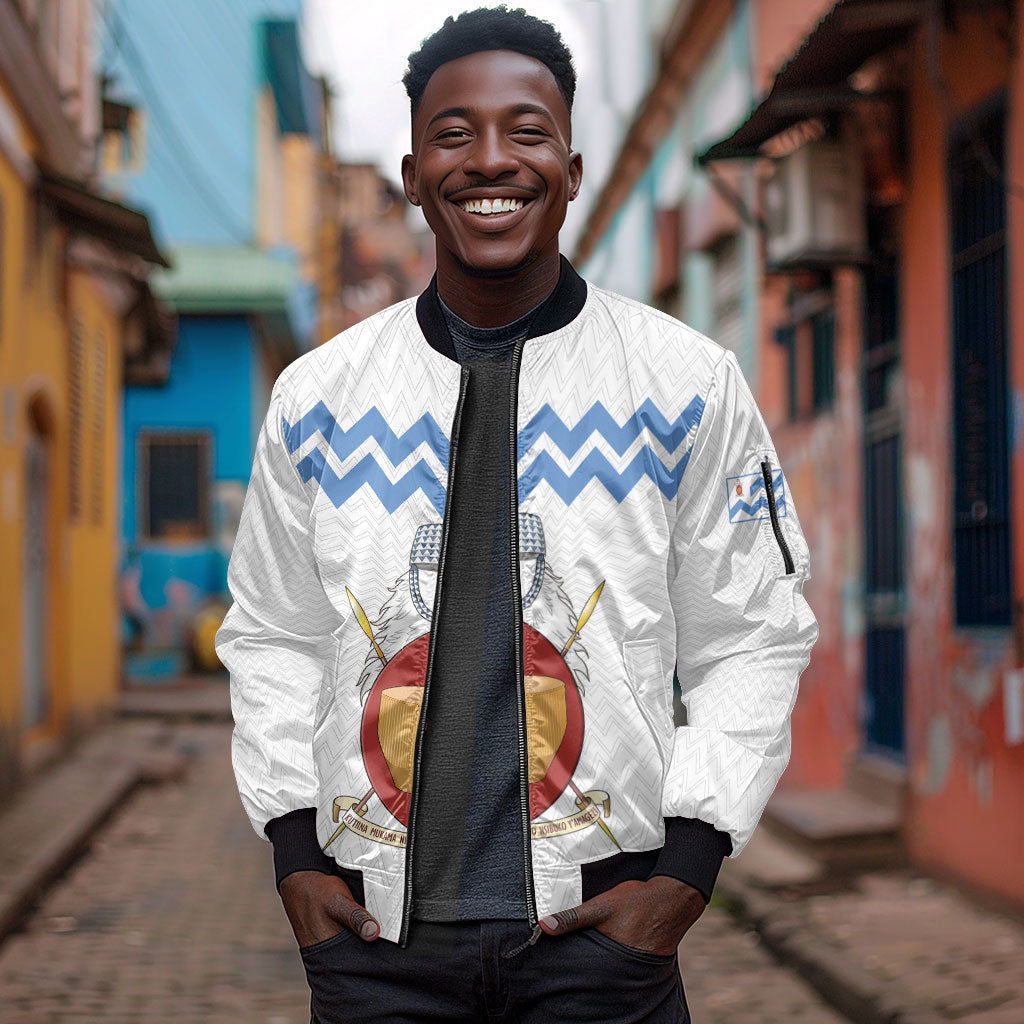 Bunyoro Kitara Kingdom Sleeve Zip Bomber Jacket Habwa Ruhanga n Ihanga Lyange