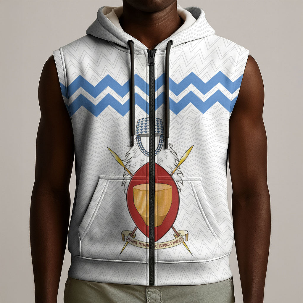 Bunyoro Kitara Kingdom Sleeveless Zip Hoodie Habwa Ruhanga n Ihanga Lyange