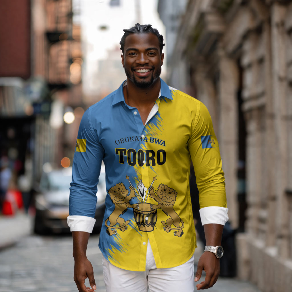 Personalised Kingdom of Tooro Long Sleeve Button Shirt Obukama bwa Tooro