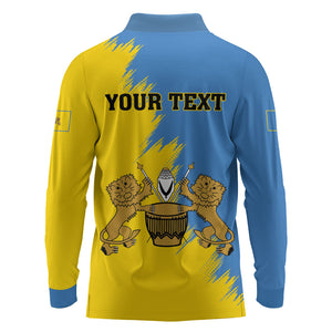 Personalised Kingdom of Tooro Long Sleeve Polo Shirt Obukama bwa Tooro