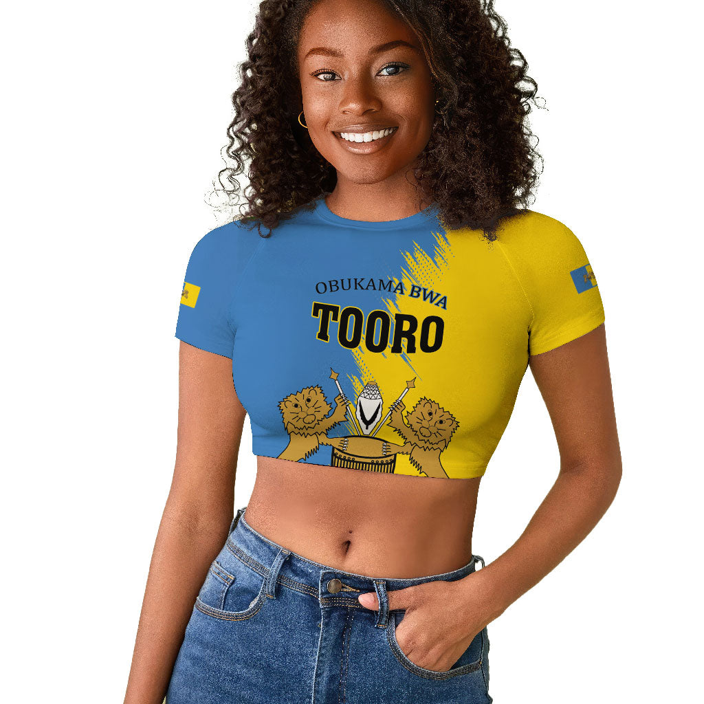 Personalised Kingdom of Tooro Raglan Cropped T shirt Obukama bwa Tooro