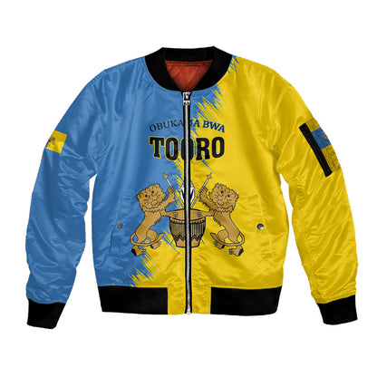 Personalised Kingdom of Tooro Sleeve Zip Bomber Jacket Obukama bwa Tooro